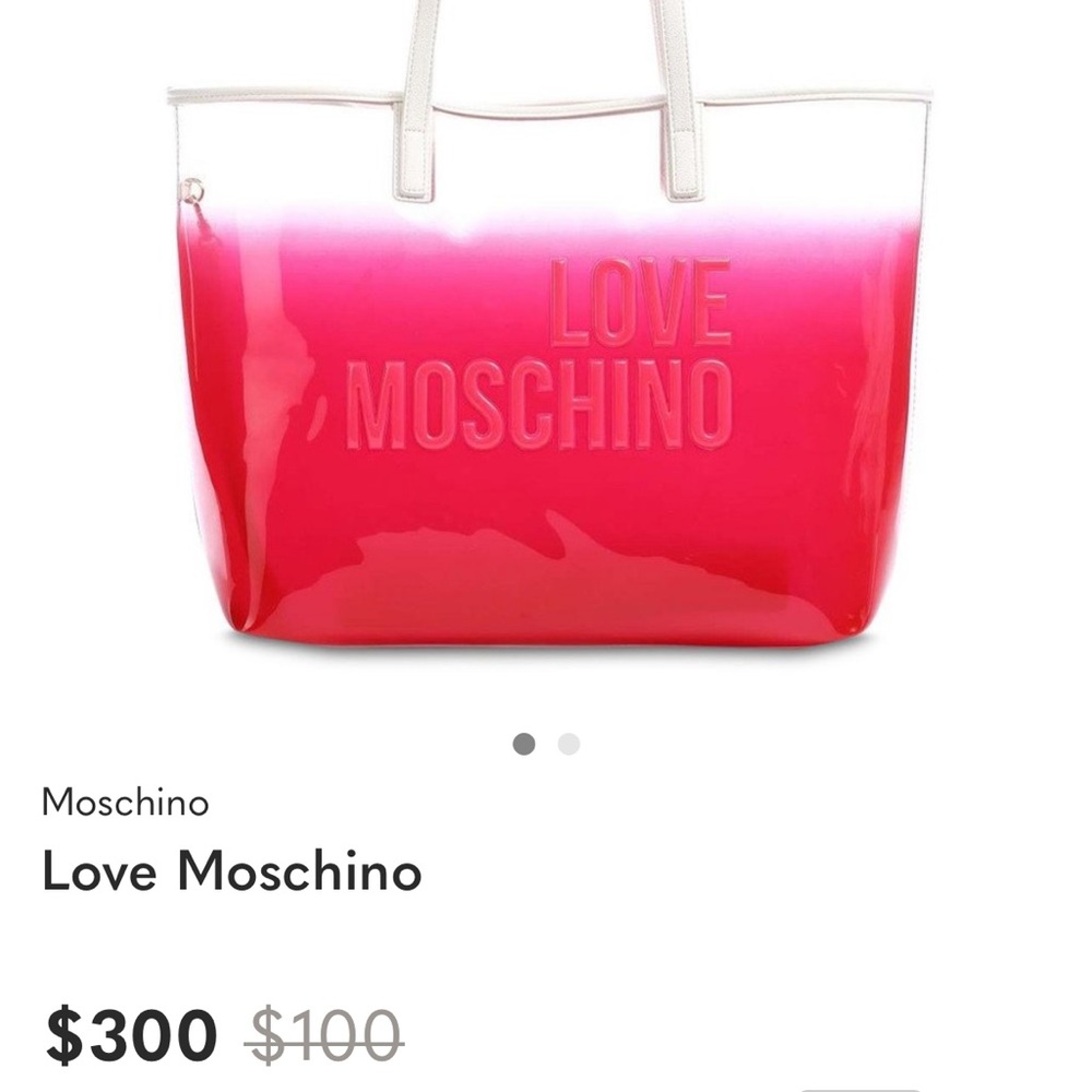 Love Moschino Pink to White Gradient Tote